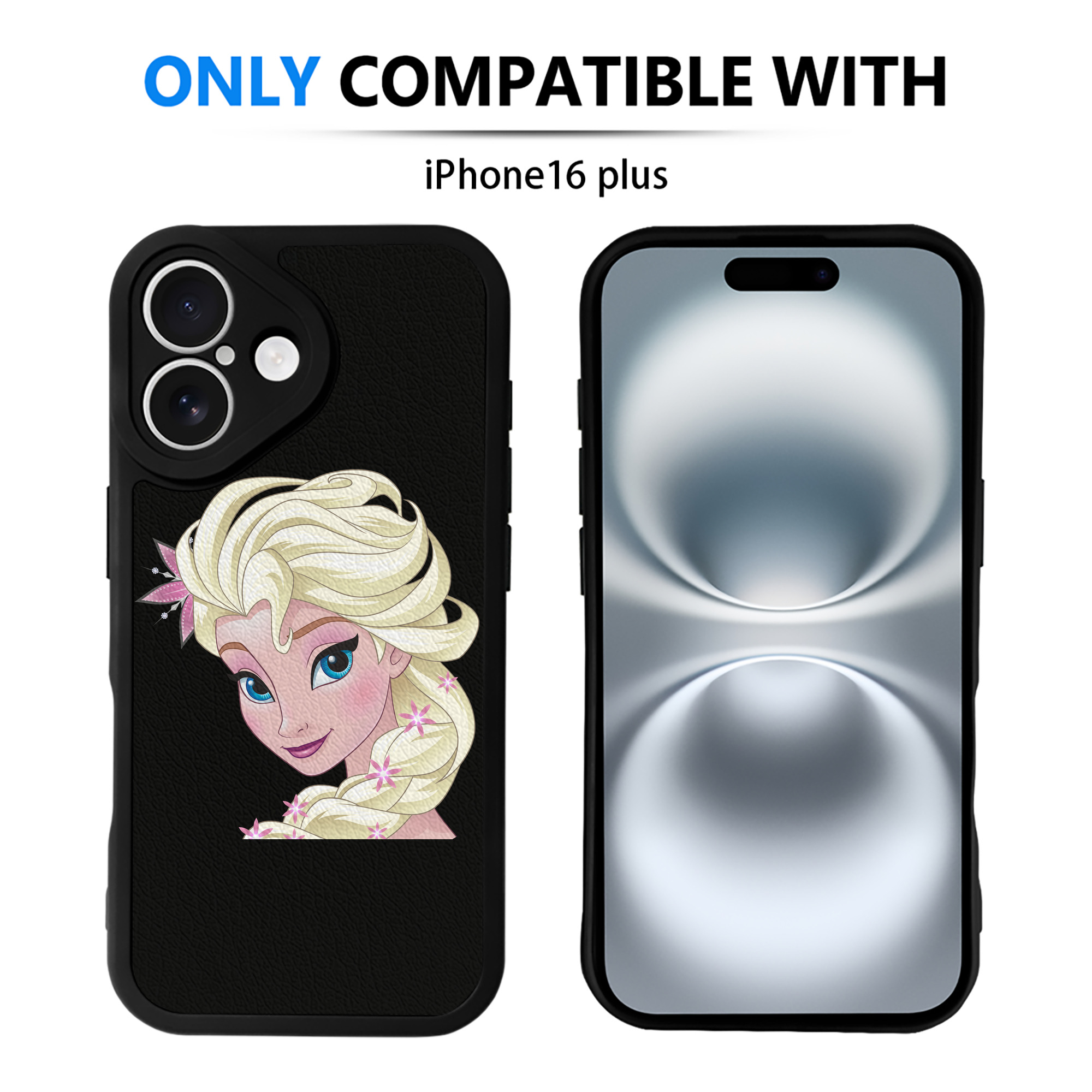 （画像用） アナと雪の女王 アンナ エルサ Frozen Anna Elsa 【iPhone 16シリーズ対応】シリコンスマホケース（レザー調） 材質：シリコン